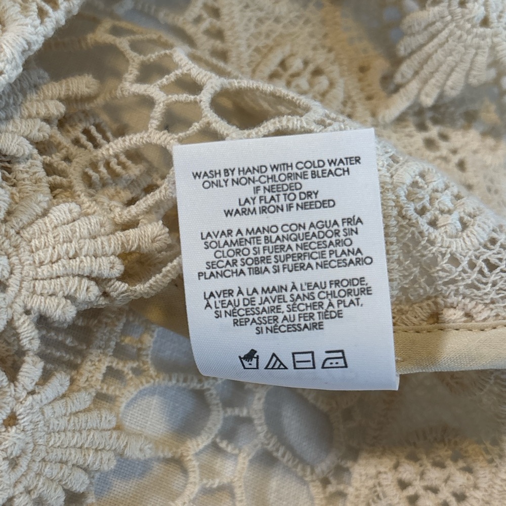 Cabi Love Carol Capri Crochet Lace Top #5026 NWT Natural Ivory 100% Cotton XS-XL - Picture 6 of 7